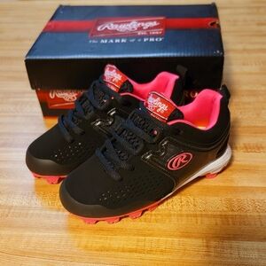 Rawlings Kids Black and Pink Shoes